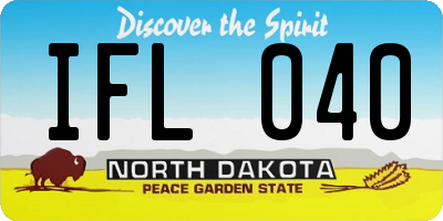 ND license plate IFL040