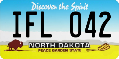 ND license plate IFL042
