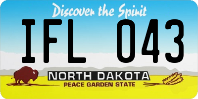 ND license plate IFL043