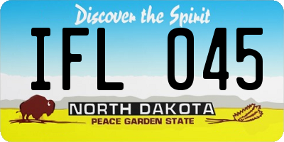 ND license plate IFL045
