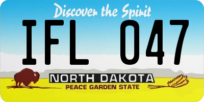 ND license plate IFL047