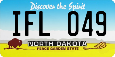 ND license plate IFL049