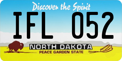 ND license plate IFL052
