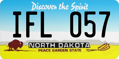 ND license plate IFL057