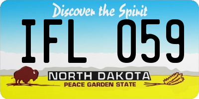 ND license plate IFL059