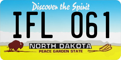 ND license plate IFL061