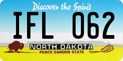ND license plate IFL062