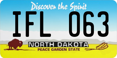 ND license plate IFL063