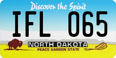 ND license plate IFL065