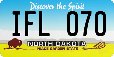 ND license plate IFL070