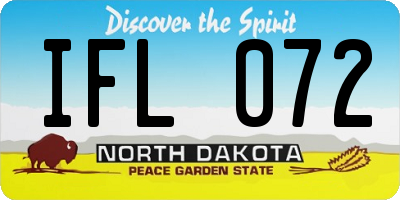 ND license plate IFL072