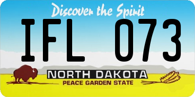 ND license plate IFL073