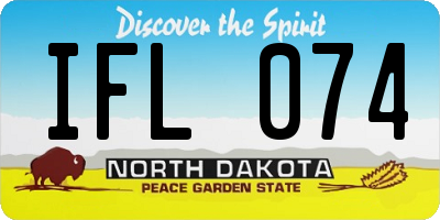 ND license plate IFL074