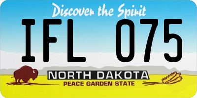 ND license plate IFL075