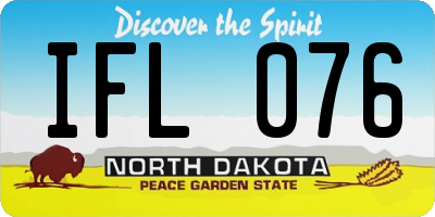 ND license plate IFL076