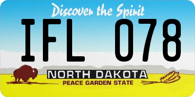ND license plate IFL078