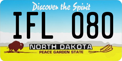ND license plate IFL080