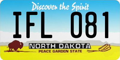 ND license plate IFL081