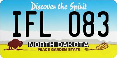ND license plate IFL083