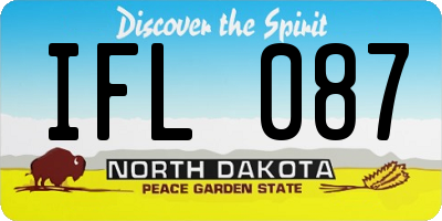 ND license plate IFL087