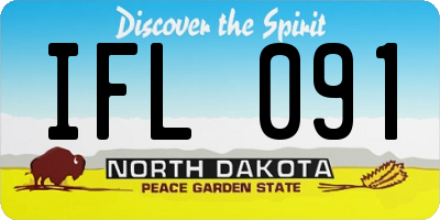 ND license plate IFL091