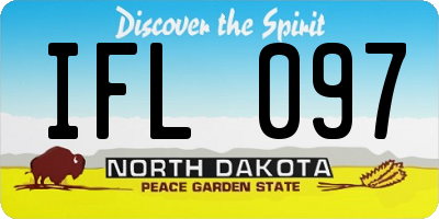 ND license plate IFL097