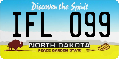 ND license plate IFL099
