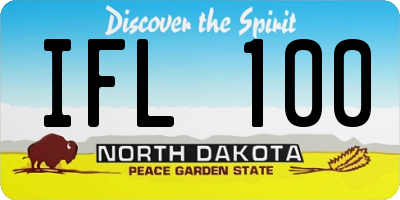 ND license plate IFL100