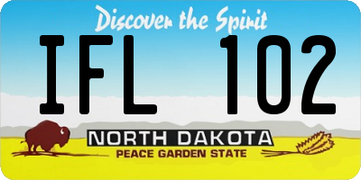ND license plate IFL102