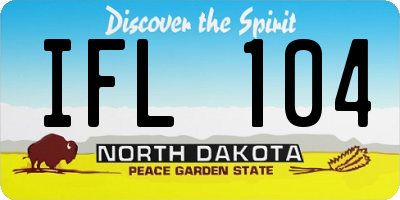 ND license plate IFL104