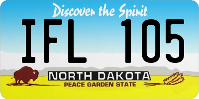 ND license plate IFL105