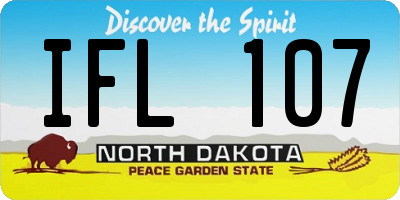 ND license plate IFL107