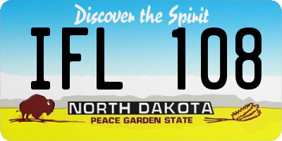 ND license plate IFL108