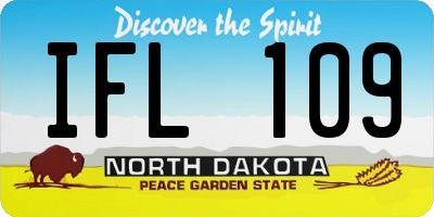ND license plate IFL109