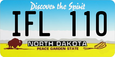 ND license plate IFL110