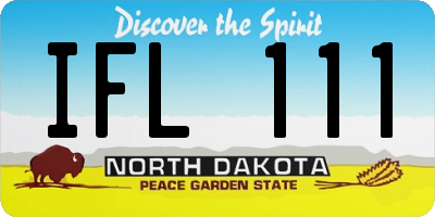 ND license plate IFL111