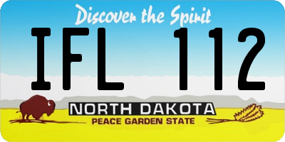 ND license plate IFL112