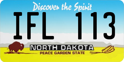 ND license plate IFL113