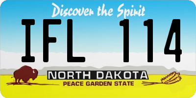 ND license plate IFL114