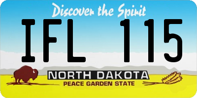 ND license plate IFL115