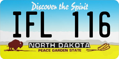 ND license plate IFL116