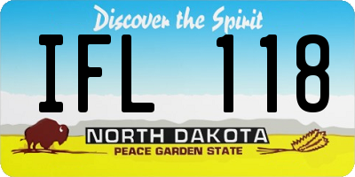 ND license plate IFL118