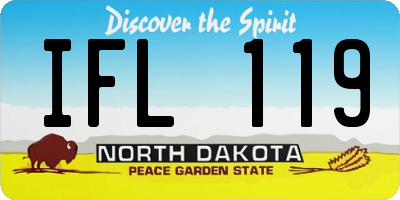 ND license plate IFL119