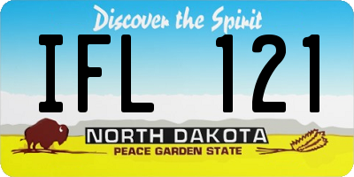ND license plate IFL121
