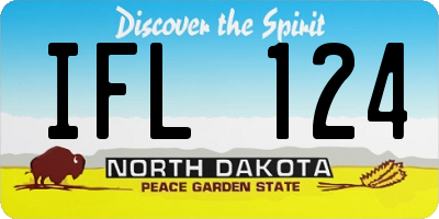ND license plate IFL124