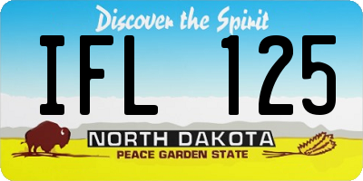 ND license plate IFL125