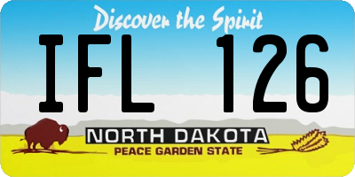 ND license plate IFL126