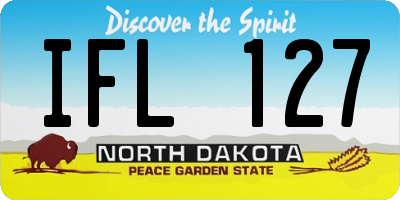ND license plate IFL127
