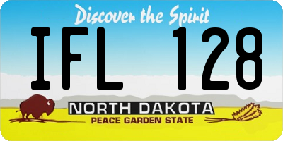 ND license plate IFL128