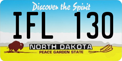 ND license plate IFL130